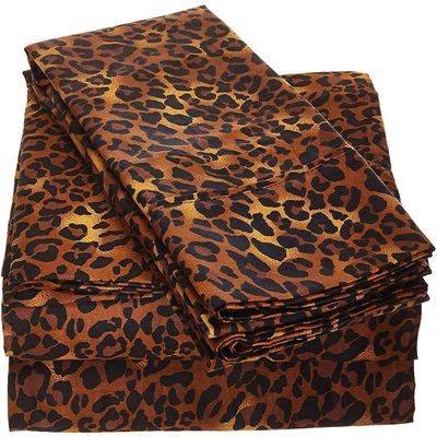 RV-Sheets (48" X 75") Three Quarter Sheet Set 600 Thread-Count 100% Egyptian Bedsheet Motorhomes, RV, Camper, Boat, Soft-Luxury-Breathable 8-Inch Deep Pockets 4-Piece RVSheets - Leopard Print