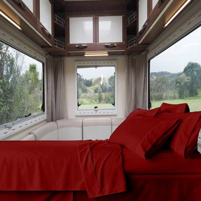 RV-Sheets (35" X 70") Truck Size Sheet Set 600 Thread-Count 100% Egyptian Bedsheet Motorhomes, RV, Camper, Boat, Soft-Luxury-Breathable 8-Inch Deep Pockets 4-Piece RVSheets - Chocolate Solid