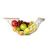 CWLL Fruit Veggies Hammock for Kitchen Under Cabinet,Banana Hammock Fruit Basket Holder Hanger Fruit Storage Organization for Handmade Boho Modern Dcor, RV or Boat, White view 4