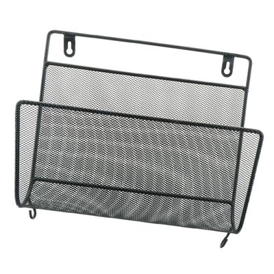 YRHH Letter Holder Wall Mounted Metal Magazine Rack Magazine Collector Magazine Holder for Books, Magazines, Newspapers, Laptops, Tablets, Organizing Folders-Schwarz