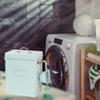 YRHH Metal Laundry Powder Tin, Laundry Powder Storage Boxes, for Laundry, Pet Food Storage-Light Green view 2