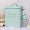 YRHH Metal Laundry Powder Tin, Laundry Powder Storage Boxes, for Laundry, Pet Food Storage-Light Green view 4