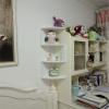 Corner Shelf, Red Oak Corner Bookshelf Open Paint Environmentally Friendly Kitchen Living Room Corner Shelf Shelf,White,M view 2