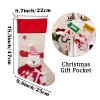 Betenshtresk Christmas Stockings Personalized Name Bear Set of 7, Custom Xmas Stocking Gift Family Hanging Decorations view 2
