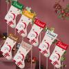 Betenshtresk Christmas Stockings Personalized Name Santa Set of 7, Custom Xmas Stocking Gift Family Hanging Decorations view 1
