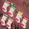 Betenshtresk Christmas Stockings Personalized Name Snowman Set of 6, Custom Xmas Stocking Gift Family Hanging Decorations view 1