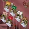 Betenshtresk Christmas Stockings Personalized Name Snowman Set of 6, Custom Xmas Stocking Gift Family Hanging Decorations view 1
