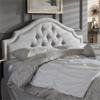 BOWERY HILL Modern Fabric Upholstered King Headboard in Beige view 2
