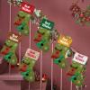 Betenshtresk Christmas Stockings Personalized Name Elk Set of 6, Custom Xmas Stocking Gift Family Hanging Decorations view 1