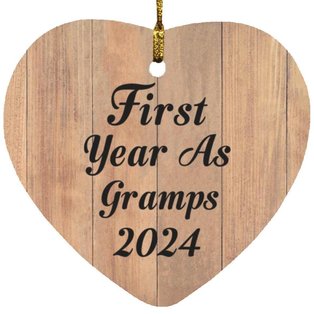 Designsify Christmas Tree Decoration, First Year As Gramps 2024, Heart Ornament C, Gifts for Birthday Anniversary Valentines Mom Mothers Fathers Day Party, to Men Women Him Her Friend Mom Dad