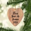 Designsify Christmas Tree Decoration, First Year As Gramps 2024, Heart Ornament C, Gifts for Birthday Anniversary Valentines Mom Mothers Fathers Day Party, to Men Women Him Her Friend Mom Dad view 2
