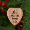 Designsify Christmas Tree Decoration, First Year As Gramps 2024, Heart Ornament C, Gifts for Birthday Anniversary Valentines Mom Mothers Fathers Day Party, to Men Women Him Her Friend Mom Dad view 3
