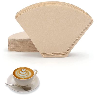 100-Count Coffee Filters, 2-6 Cup Disposable Coffee Filters Cone Paper, Natural Unbleached Paper Filters for Pour Over Coffee Dripper and Coffee Maker, Natural Brown Coffee Strainer