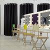 Fitting Room for Boutique, Portable Dressing Room Clothing Store, U-Shap Changing Room with Shading Curtain Privacy Screen for for Retail Store Kiosk Shop (Size:80x85x200cm,Color:Black) view 2