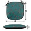 Ambesonne Teal Chair Seating Cushion Set of 2, Whimsical Modern Style Berry Christmas Pattern Hand Drawn Rustic Traditional, Anti-Slip Seat Padding for Kitchen & Patio, 16"x16", Teal Ruby Vermilion view 4