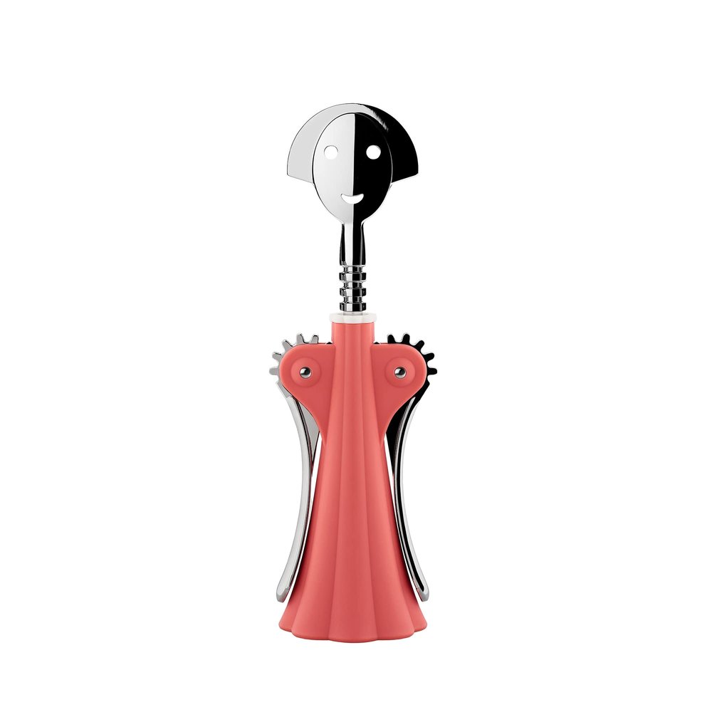 Alessi Anna G. AM01 P - Design Corkscrew, in Thermoplastic Resin and Chrome-Plated Zamak, Pink