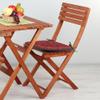 Ambesonne Flower Chair Seating Cushion Set of 2, Floral Details with Leaves Swirls Romantic Vivid Vibrant Pattern Art Print, Anti-Slip Seat Padding for Kitchen & Patio, 16"x16", Burgundy and Red view 2