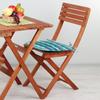 Ambesonne Abstract Chair Seating Cushion Set of 2, Ocean Themed Wave Design Marine Aquatic Color Palette Horizontal Lines, Anti-Slip Seat Padding for Kitchen & Patio, 16"x16", Turquoise Teal Blue view 4