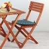 Ambesonne Blue Chair Seating Cushion Set of 2, Wire Inspired Floral Like Image Thick Crossed Horizontal Lines Image, Anti-Slip Seat Padding for Kitchen & Patio, 16"x16", Slate and Pale Blue view 2