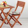 Ambesonne Watercolor Chair Seating Cushion Set of 2, Plumeria and Hibiscus Flora Tropical Island Nature Aloha Hawaii Jungle, Anti-Slip Seat Padding for Kitchen & Patio, 16"x16", Magenta Cream Green view 4