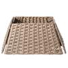 Gardenised Foldable Christmas Tree Skirt Collar Basket, Ring Base Stand Cover, Rattan Plastic, Grey view 2