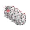 Ambesonne Mandala Chair Seating Cushion Set of 4, Grunge Looking Round Floral Rounds Contrast Colors and Design, Anti-Slip Seat Padding for Kitchen & Patio, 16"x16", Vermilion Black White view 1