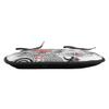 Ambesonne Mandala Chair Seating Cushion Set of 4, Grunge Looking Round Floral Rounds Contrast Colors and Design, Anti-Slip Seat Padding for Kitchen & Patio, 16"x16", Vermilion Black White view 3