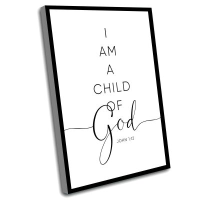 Nursery Room Wall Art,Girls Bedroom Wall Decor,I Am A Child Of God,Bible Verse,Christian Prints,Scripture,Nursery Decor,Kids,Baby Room,Printable Wall Art,8x12 Inch Framed Wall Art