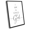 Nursery Room Wall Art,Girls Bedroom Wall Decor,I Am A Child Of God,Bible Verse,Christian Prints,Scripture,Nursery Decor,Kids,Baby Room,Printable Wall Art,8x12 Inch Framed Wall Art view 1