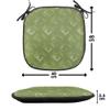 Ambesonne Olive Green Chair Seating Cushion Set of 4, Grunge Geometric Pattern Square Shape Diagonal Abstract Rhombus, Anti-Slip Seat Padding for Kitchen & Patio, 16"x16", Olive Green Coconut view 4