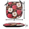 Ambesonne Fruits Chair Seating Cushion Set of 4, Cinnamon Sticks and Halved Beverage Ingredients Exotic Spices Agriculture, Anti-Slip Seat Padding for Kitchen & Patio, 16"x16", Cinnamon Red Cream view 4