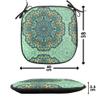Ambesonne Ethnic Chair Seating Cushion Set of 2, Abstract Flower Arrangement Mandala Style Nature Elements Vibrant, Anti-Slip Seat Padding for Kitchen & Patio, 16"x16", Pale Yellow Turquoise view 4