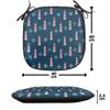 Ambesonne Lighthouse Chair Seating Cushion Set of 2, Abstract Helms Marine Navigation Towers Cartoon Style Pattern, Anti-Slip Seat Padding for Kitchen & Patio, 16"x16", Navy Blue Red White view 4