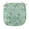 Ambesonne Floral Chair Seating Cushion Set of 4, Flourishing Spring and Summer Season Leaves Tulips Petals Illustration, Anti-Slip Seat Padding for Kitchen & Patio, 16"x16", Turquoise Teal Marigold view 2
