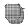 Ambesonne Abstract Chair Seating Cushion Set of 2, Dark Toned Checkered Gaelic Culture Symbolic National Pattern, Anti-Slip Seat Padding for Kitchen & Patio, 16"x16", Charcoal Grey Dimgrey view 1