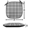 Ambesonne Abstract Chair Seating Cushion Set of 2, Dark Toned Checkered Gaelic Culture Symbolic National Pattern, Anti-Slip Seat Padding for Kitchen & Patio, 16"x16", Charcoal Grey Dimgrey view 4