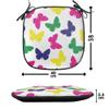 Ambesonne Modern Chair Seating Cushion Set of 2, Rainbow Colorful Butterfly Romantic Art, Anti-Slip Seat Padding for Kitchen & Patio, 16"x16", Dark Blue Yellow view 4