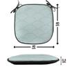 Ambesonne Geometric Chair Seating Cushion Set of 2, Fish Scale Pattern Half Circles Dots Geometric Arrangement Circular Motifs, Anti-Slip Seat Padding for Kitchen & Patio, 16"x16", Seafoam White view 4
