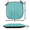 Ambesonne Aqua Chair Seating Cushion Set of 2, Abstract Ocean Inspired Palette Lines Geometrical Image Illustration, Anti-Slip Seat Padding for Kitchen & Patio, 16"x16", Turquoise Pale Blue view 4