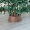 Gardenised Brown Plastic Christmas Tree Stand with Screw Fastener view 4