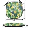 Ambesonne Nature Chair Seating Cushion Set of 4, Tropical Plants with Large Evergreen Leaf Lemon Botany Palm Jungle Graphic, Anti-Slip Seat Padding for Kitchen & Patio, 16"x16", Yellow Forest Green view 4