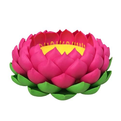 3" Realistic Fake Lotus Buddha Stand Pedestal Thai Arrange in Offering