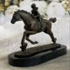 Horse Jockey Racing Equine Art Tribute Thoroughbred Bronze Marble Statue Deal view 2