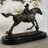 Horse Jockey Racing Equine Art Tribute Thoroughbred Bronze Marble Statue Deal view 4
