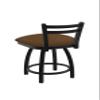 411 Jackie Low Back 18" Swivel Vanity Stool with Black Wrinkle Finish and Rein Thatch Seat view 3