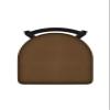 411 Jackie Low Back 18" Swivel Vanity Stool with Black Wrinkle Finish and Rein Thatch Seat view 4