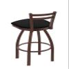 411 Jackie Low Back 25" Swivel Counter Stool with Bronze Finish and Black Vinyl Seat view 3
