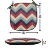 Ambesonne Chevron Chair Seating Cushion, Triangle Abstract Geometrical Detailed Retro Vintage Image, Anti-Slip Seat Padding for Kitchen & Patio, 16"x16", Pale Blue Navy Blue view 4