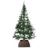 Gardenised Foldable Christmas Tree Skirt Collar Basket, Ring Base Stand Cover, Rattan Plastic, Brown view 2