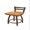HBS 411 Jackie Low Back 18" Swivel Vanity Stool with Bronze Finish and Medium Maple Seat view 1